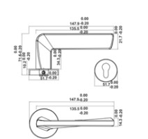 BỘ KHÓA TAY GẠT DIY SET D VÀNG 499.63.627
