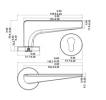 BỘ KHÓA TAY GẠT DIY SET C VÀNG 499.63.619
