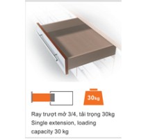 Ray âm giảm chấn mở 3/4 350mm 550F3500B