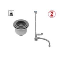 SP - Bộ xả mới chậu 1 hộc SUS màu đen - 567.24.491