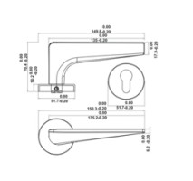 BỘ KHÓA TAY GẠT DIY SET C VÀNG 499.63.619
